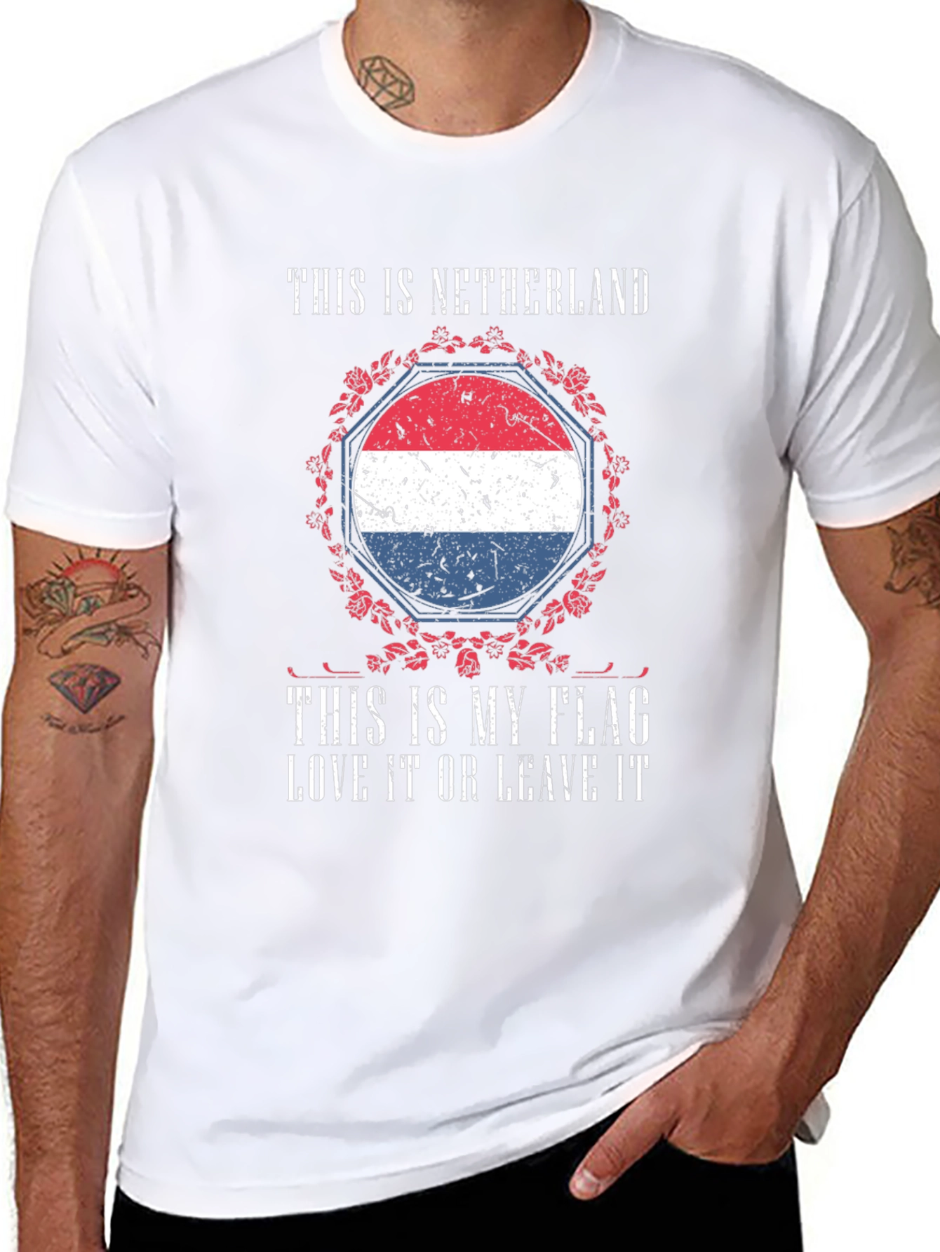 Netherlands Flag Graphic T-Shirt Patriotic Design