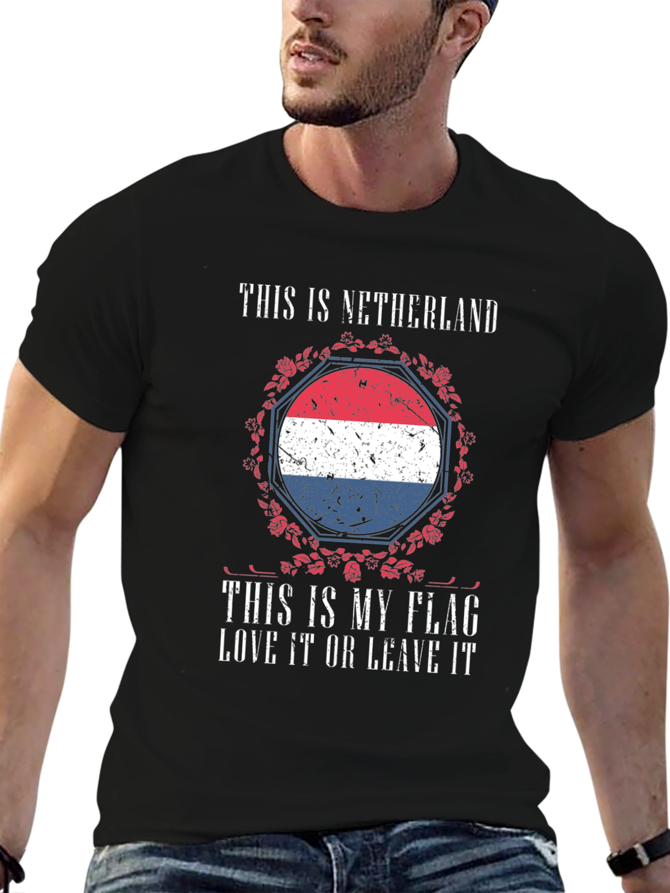 Netherlands Flag Graphic T-Shirt Patriotic Design