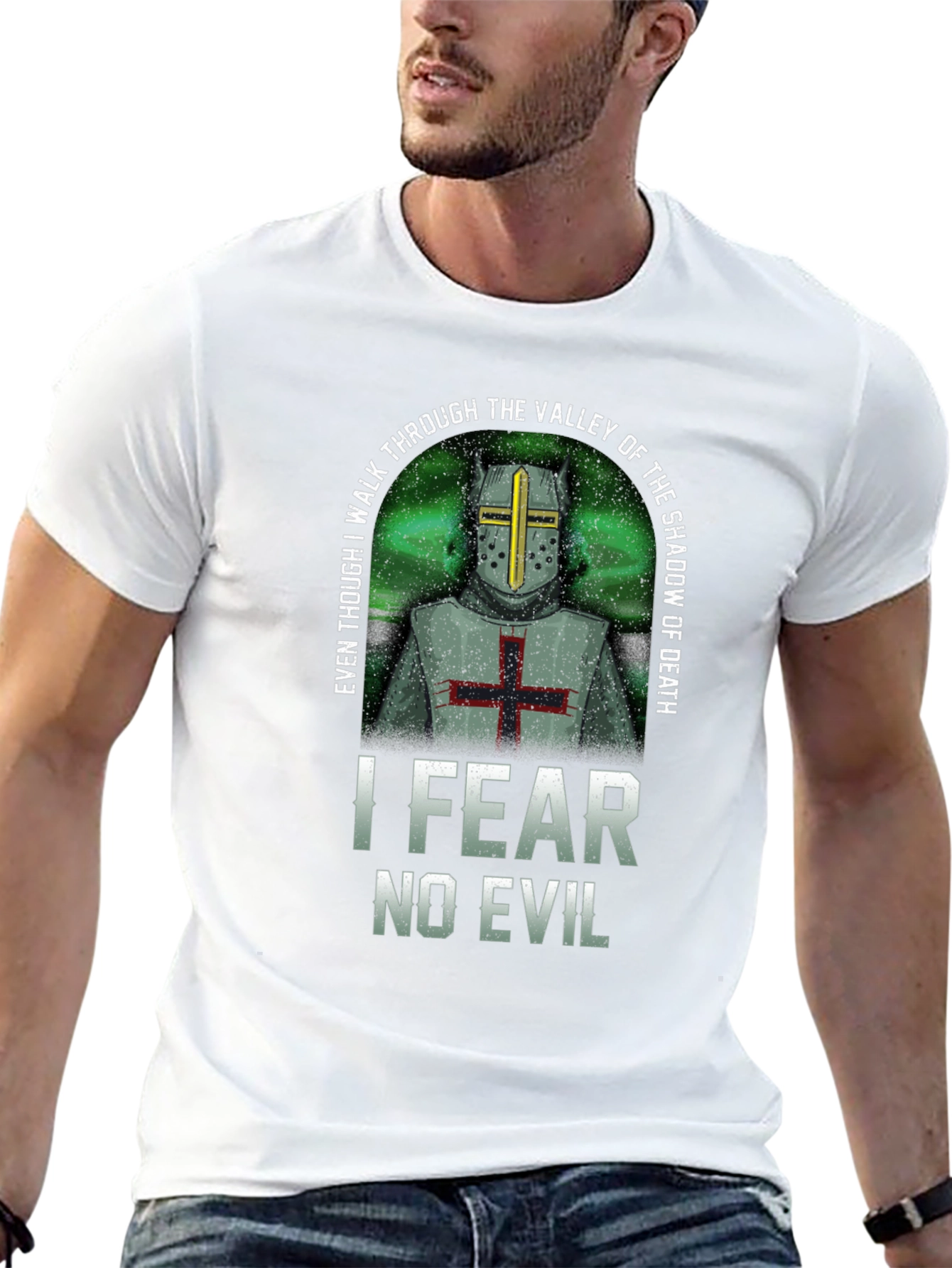 I Fear No Evil Templar Knight T-Shirt