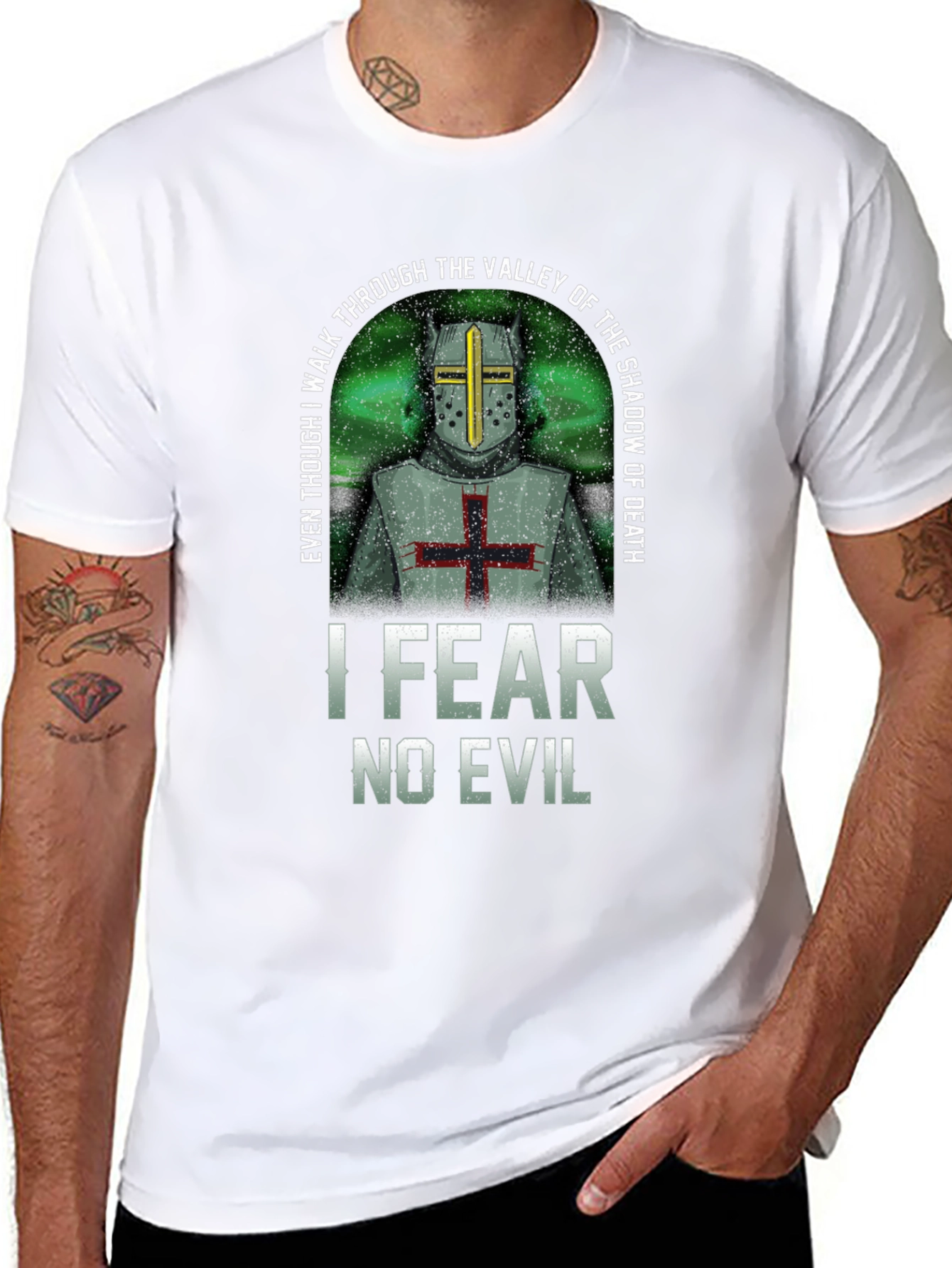 I Fear No Evil Templar Knight T-Shirt