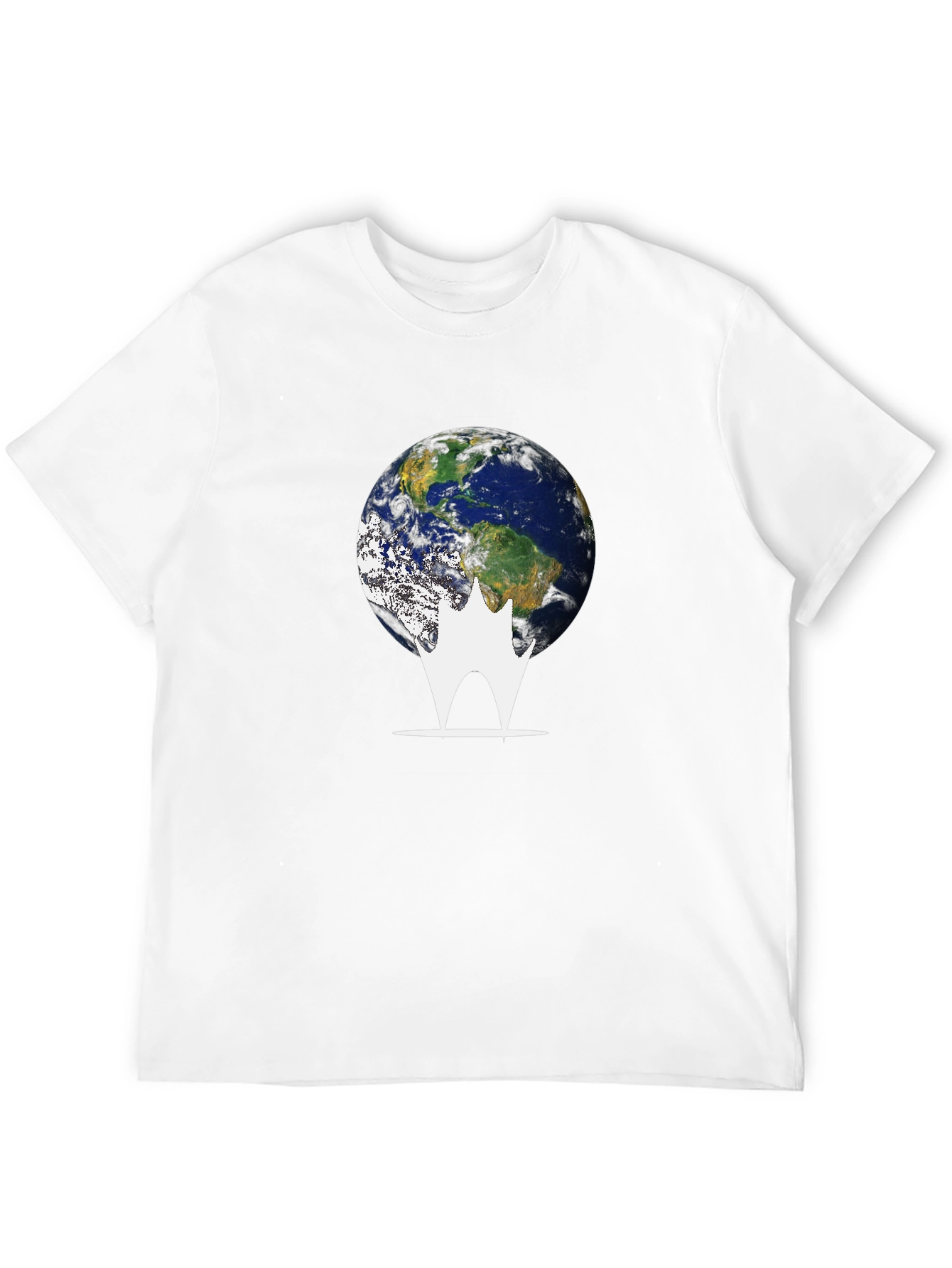 Earth Graphic Tee - Black Cotton Casual Shirt