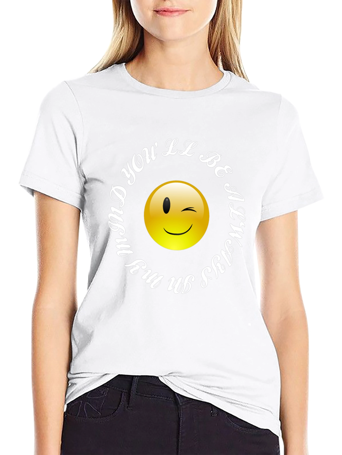 Winking Smiley Face T-Shirt - Always in My Mind