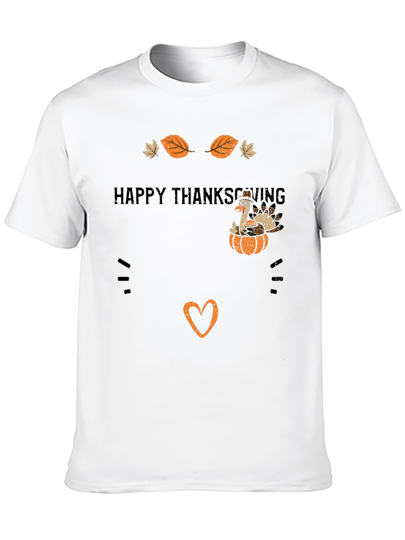 Happy Thanksgiving Turkey Graphic T-Shirt