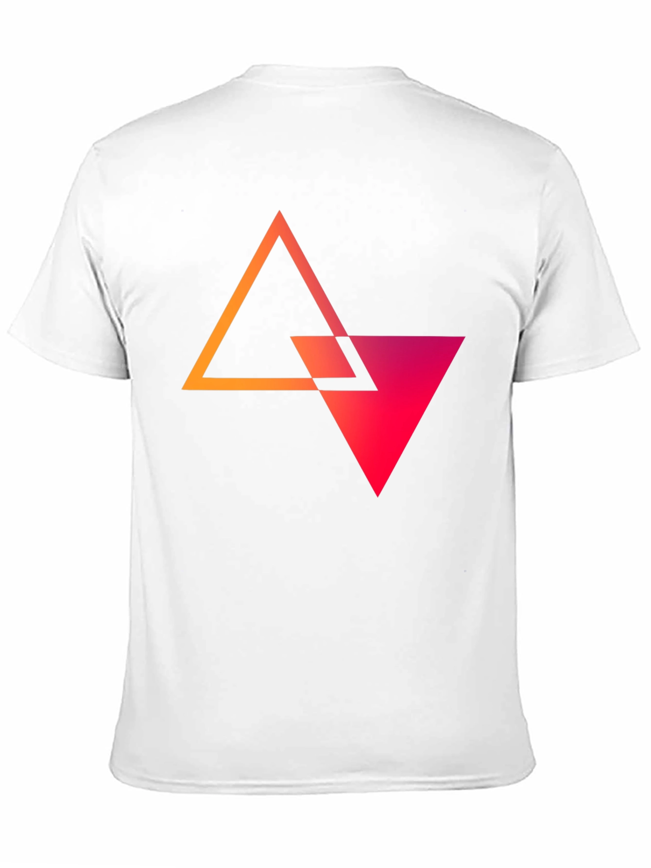 Geometric Triangle Graphic Tee - Stylish Mens Black T-Shirt