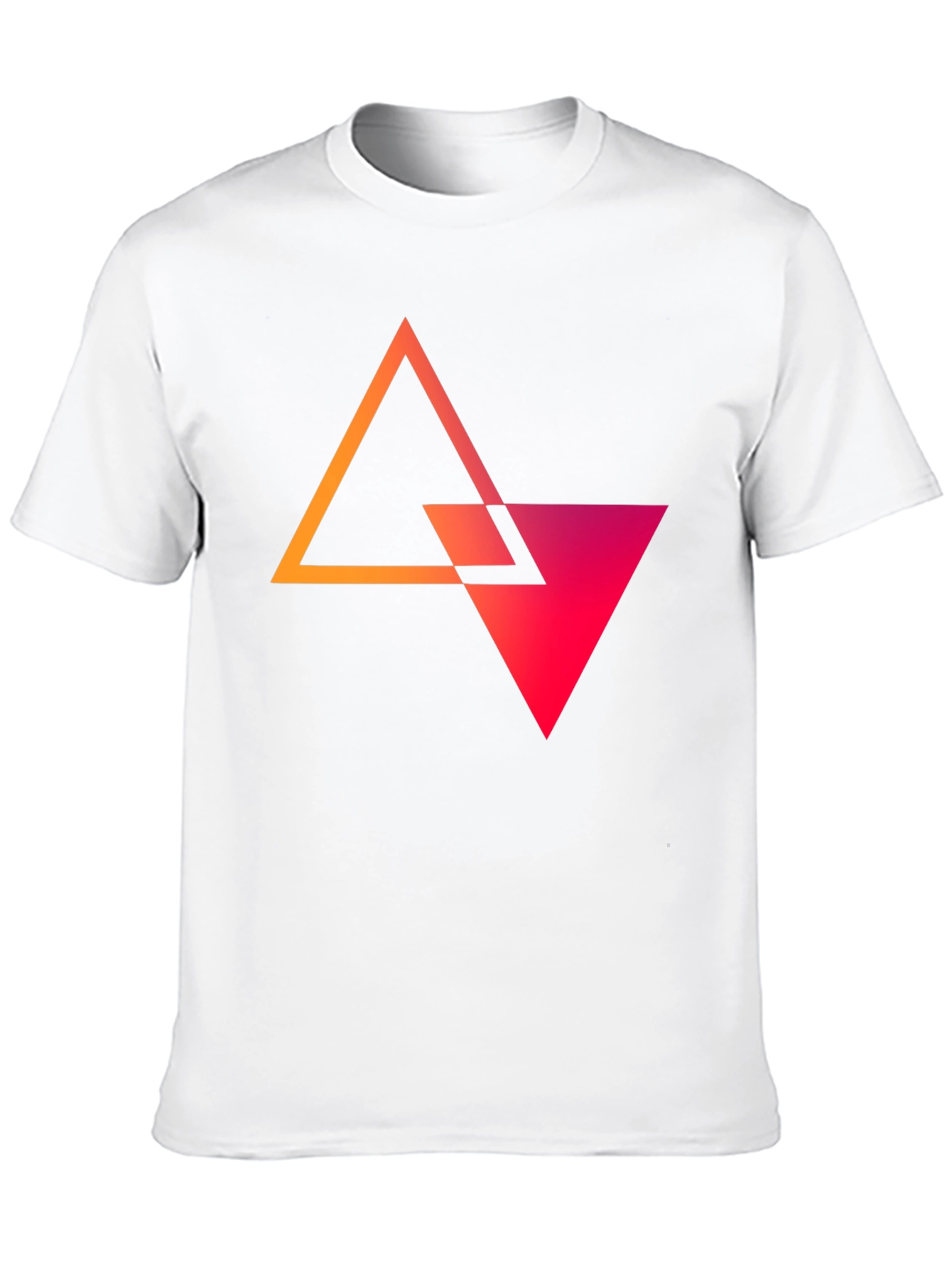 Geometric Triangle Graphic Tee - Stylish Mens Black T-Shirt