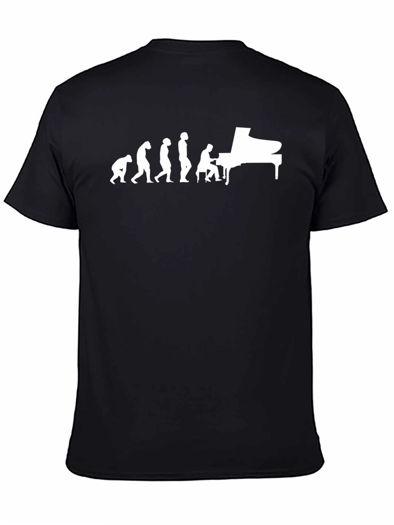 Piano Evolution Graphic T-Shirt - Black