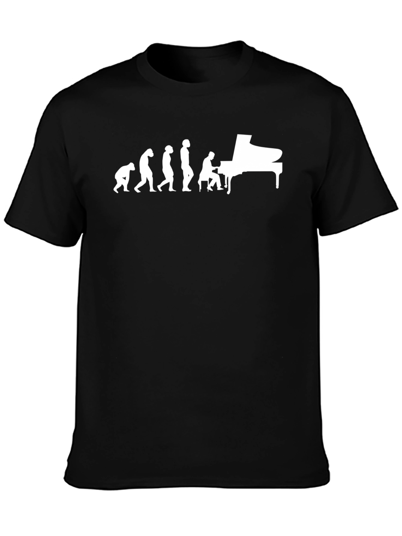 Piano Evolution Graphic T-Shirt - Black