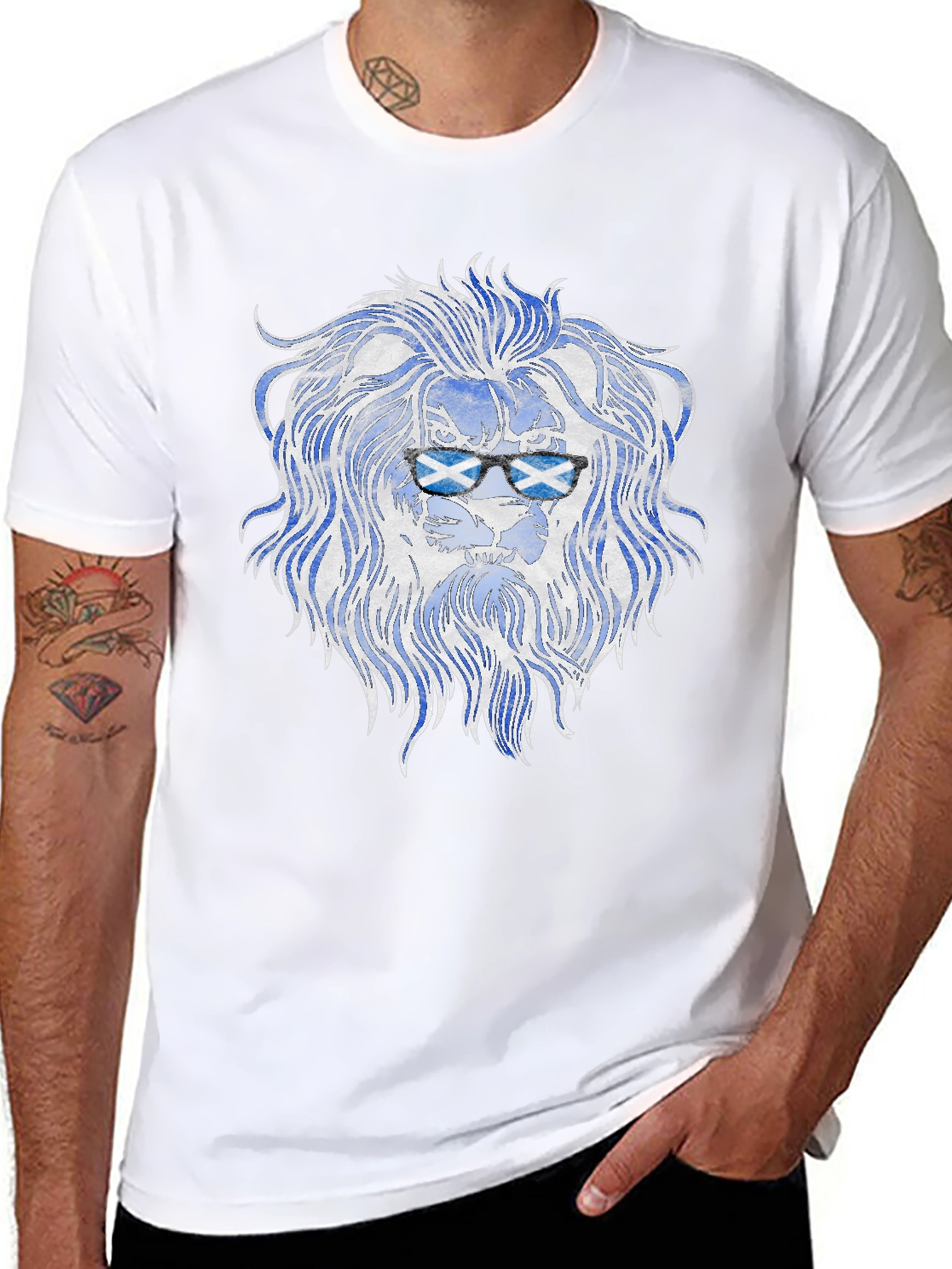 Scottish Lion Flag Graphic Mens T-Shirt