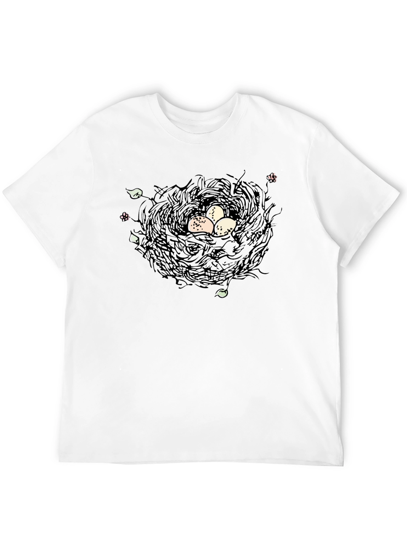 Nest with Eggs Graphic Tee - Unisex Black T-Shirt