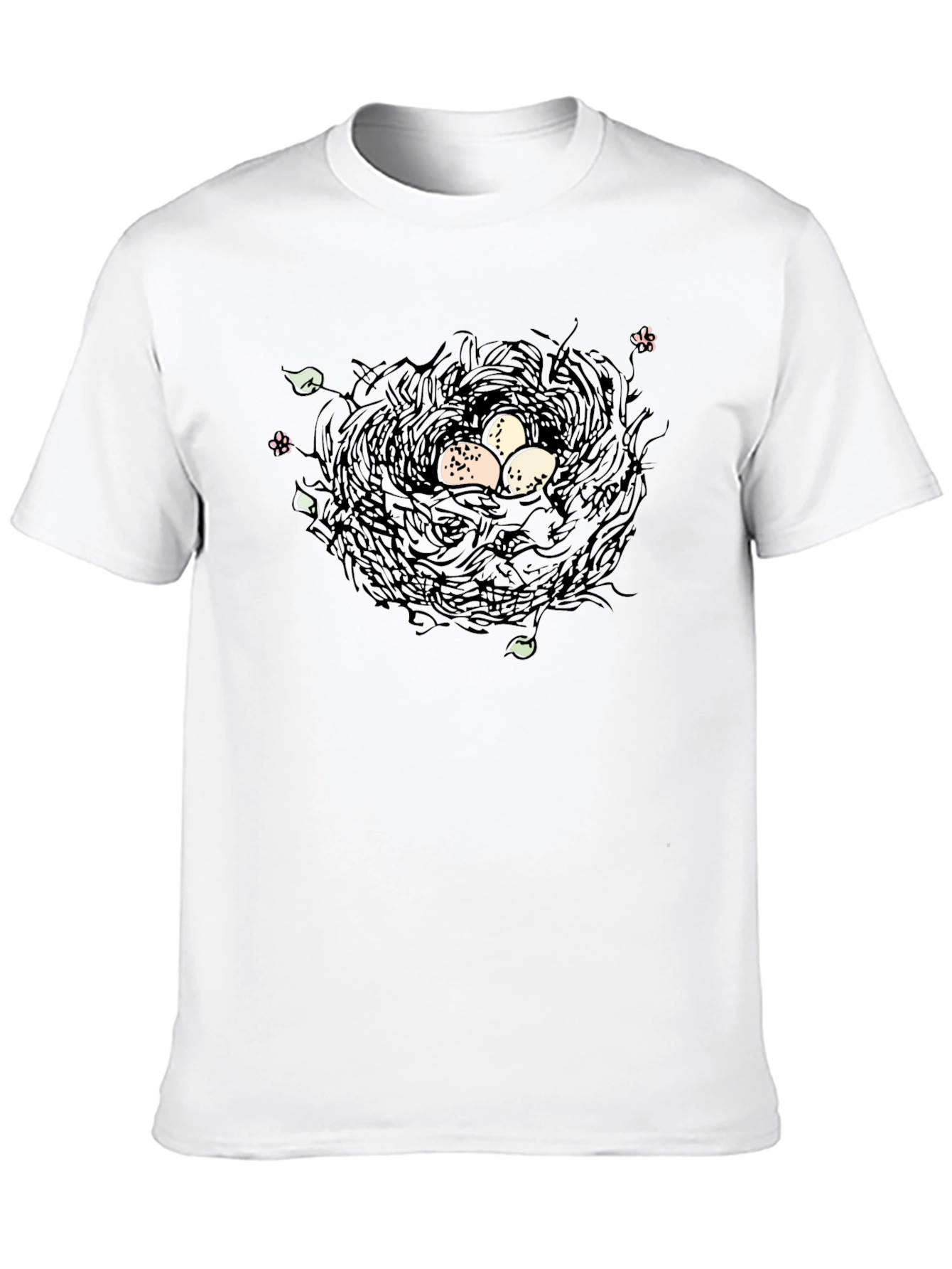 Nest with Eggs Graphic Tee - Unisex Black T-Shirt