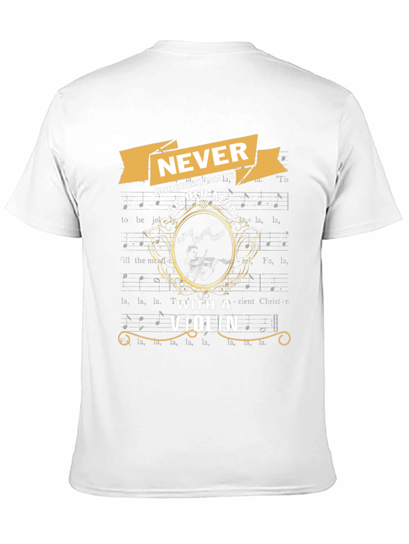 Never Underestimate Old Man With Violin T-Shirt