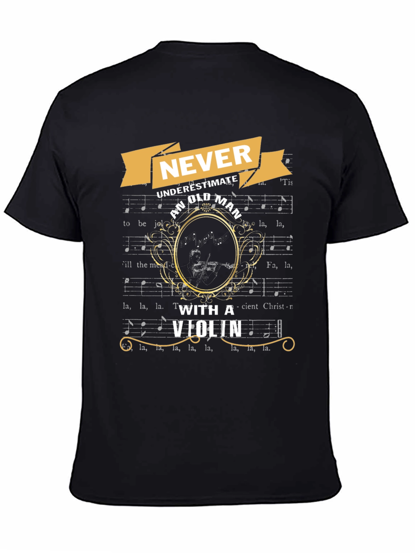 Never Underestimate Old Man With Violin T-Shirt