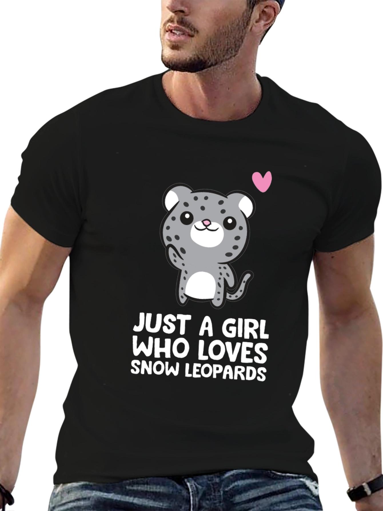 Girl Who Loves Snow Leopards T-Shirt