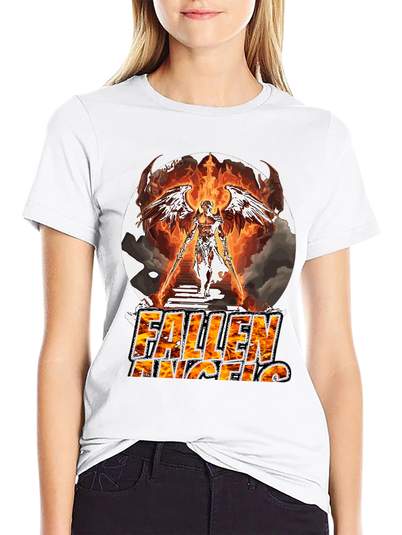 Fallen Angel Graphic T-Shirt - Bold & Unique Design