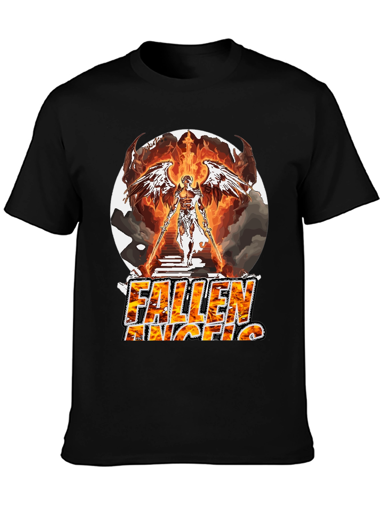 Fallen Angel Graphic T-Shirt - Bold & Unique Design