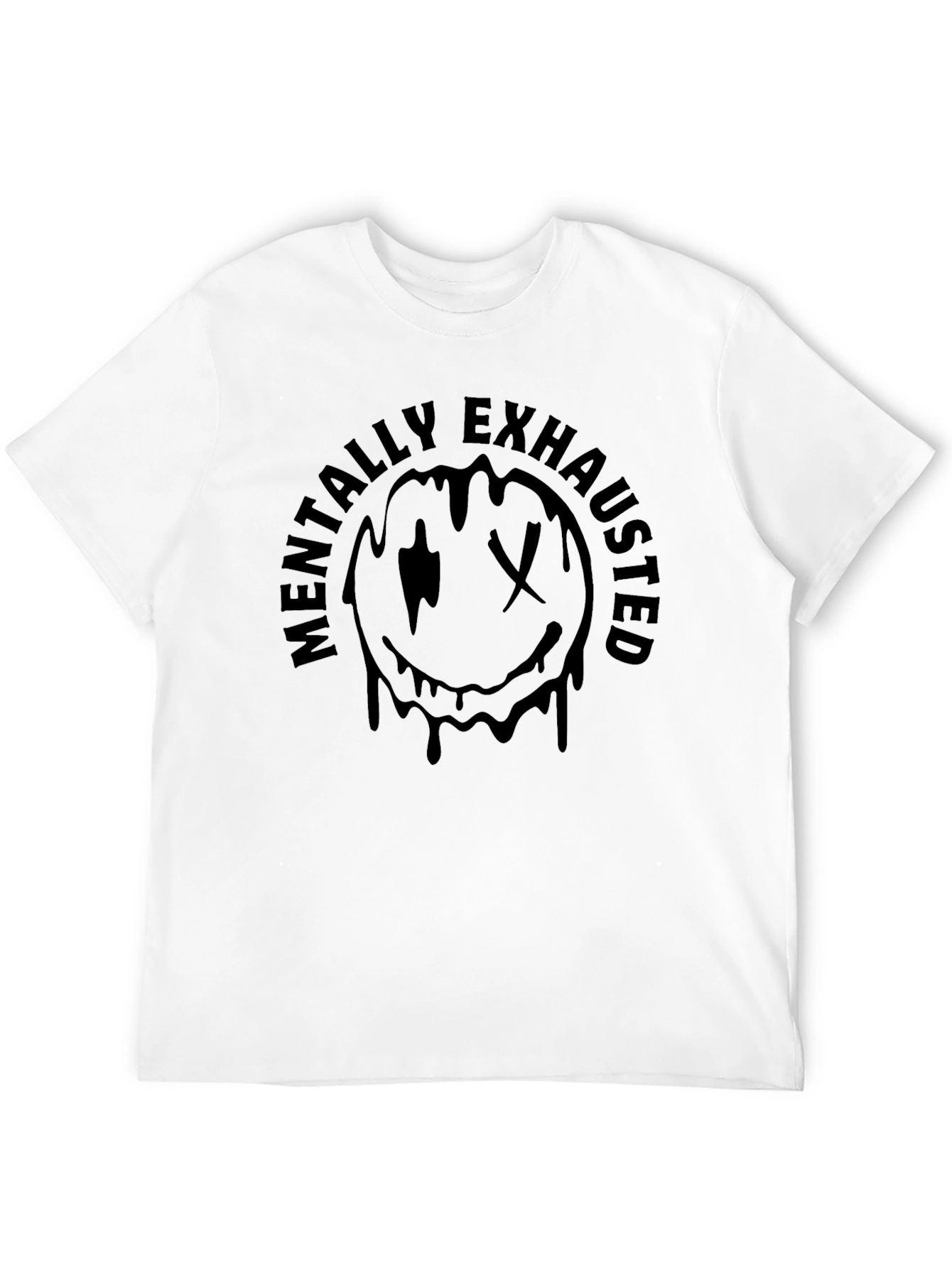 Mentally Exhausted Graphic Tee - Unisex Black T-Shirt