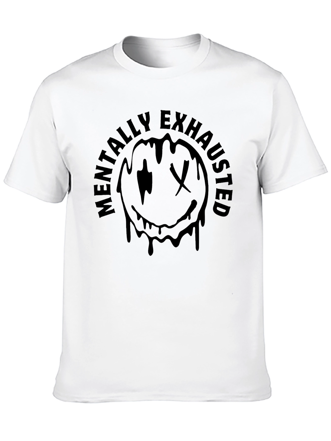 Mentally Exhausted Graphic Tee - Unisex Black T-Shirt