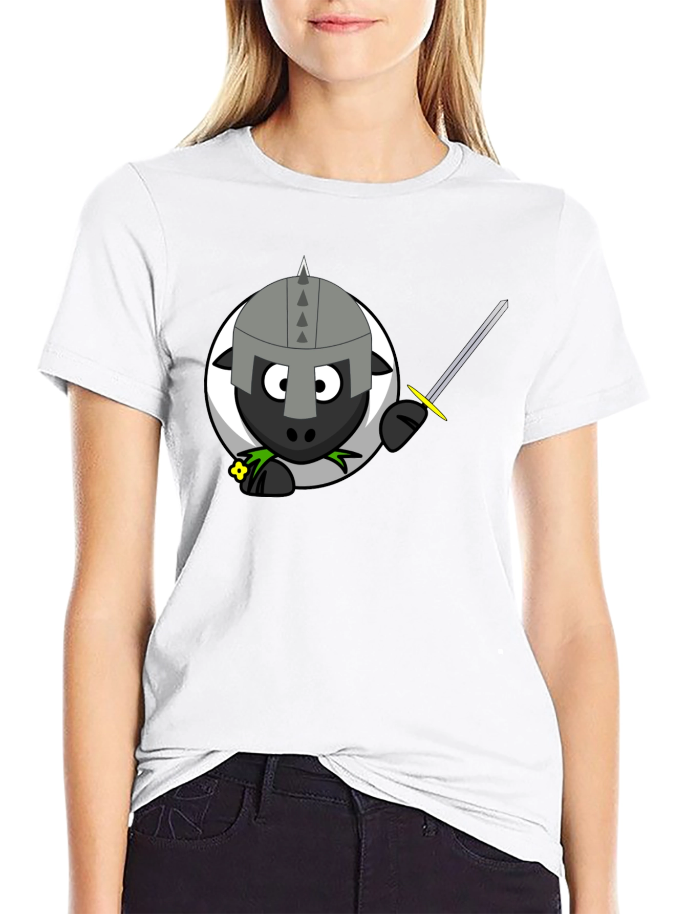 Knight Sheep Graphic T-Shirt