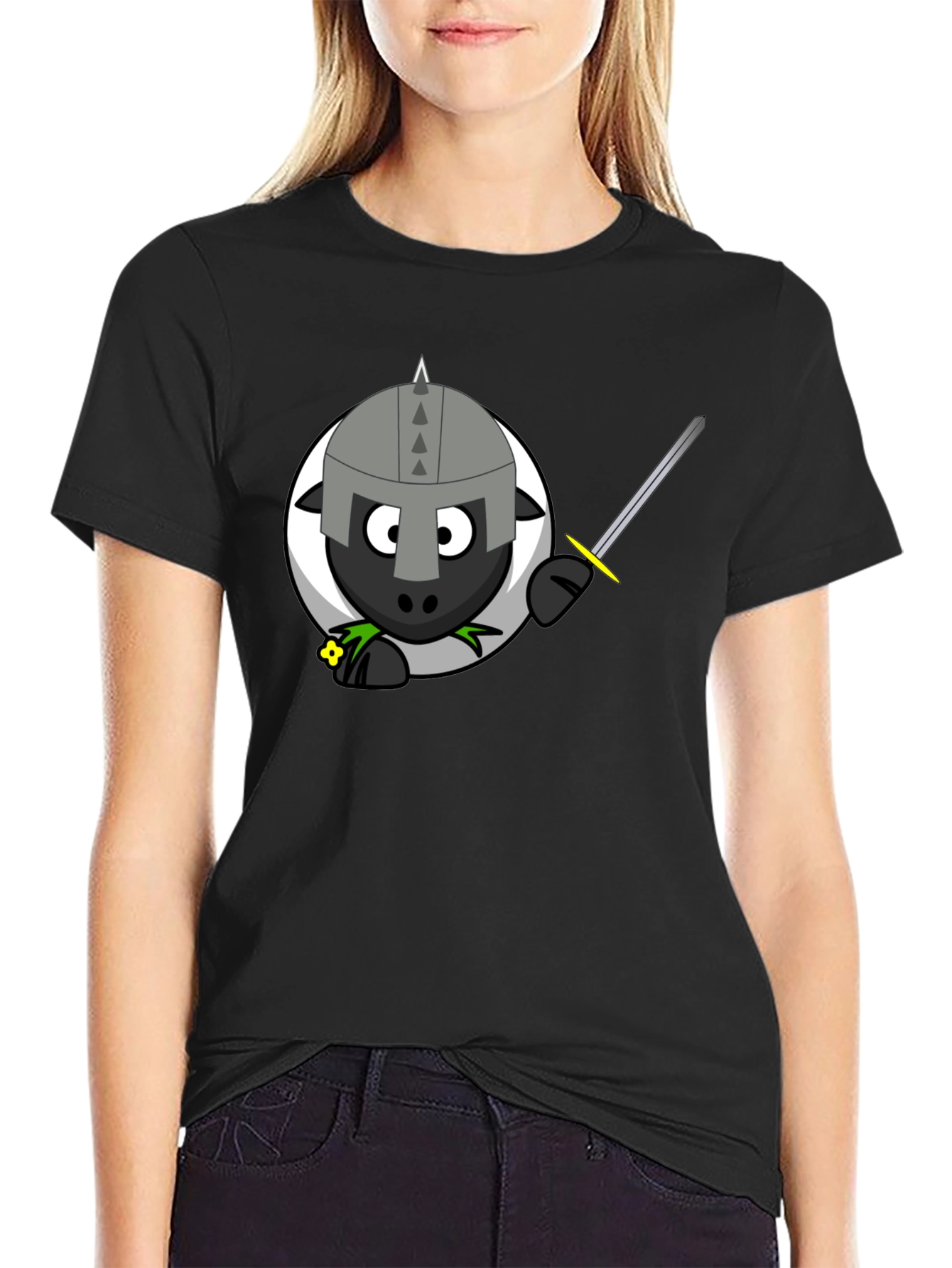 Knight Sheep Graphic T-Shirt
