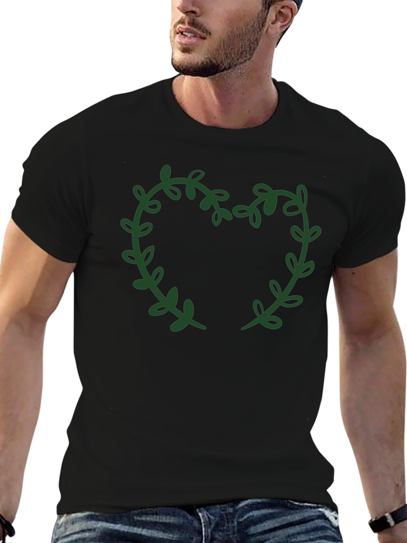 Leaf Heart Graphic Tee - Stylish Casual Wear