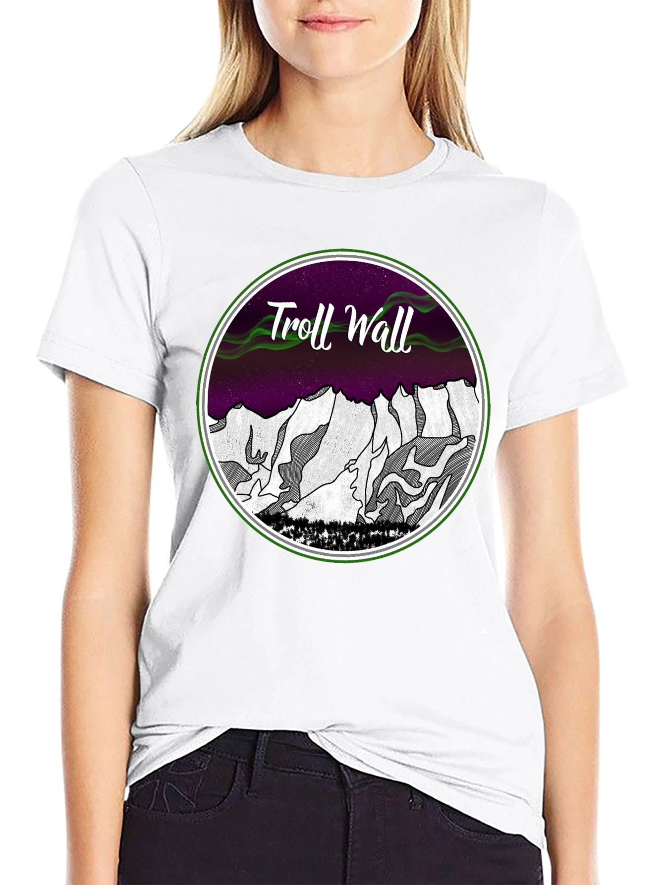 Troll Wall T-Shirt - Mountain Design