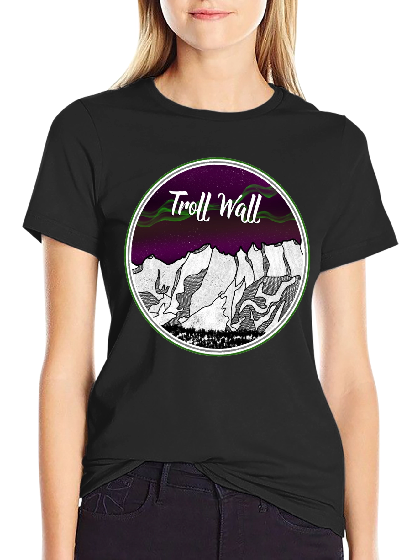 Troll Wall T-Shirt - Mountain Design