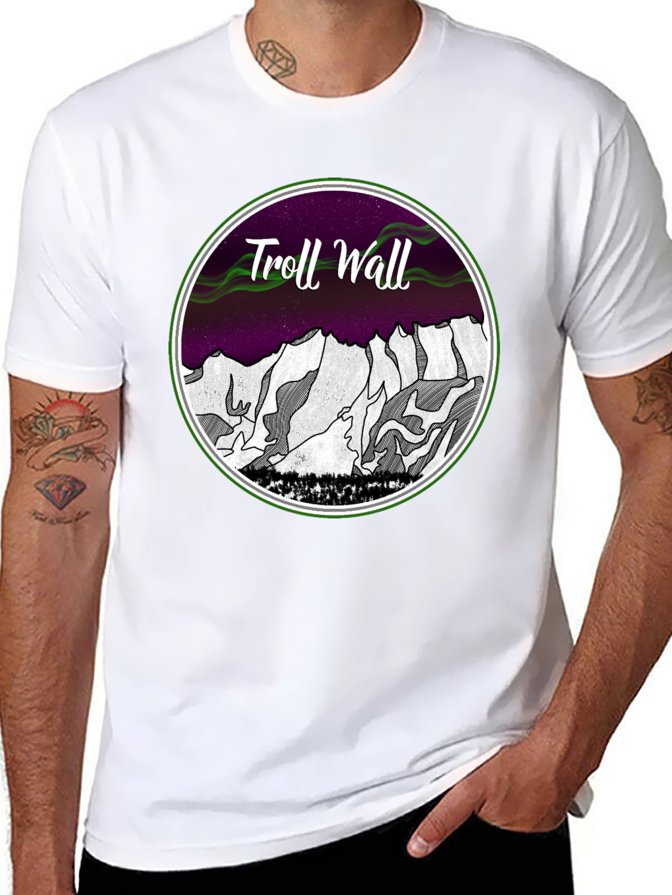 Troll Wall T-Shirt - Mountain Design