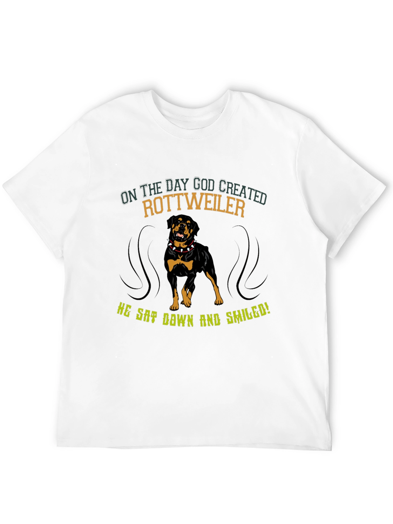 Rottweiler Dog Graphic T-Shirt - Mens Black Tee