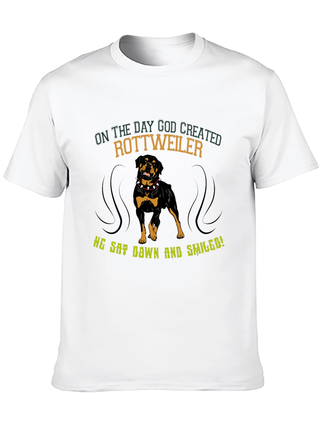 Rottweiler Dog Graphic T-Shirt - Mens Black Tee