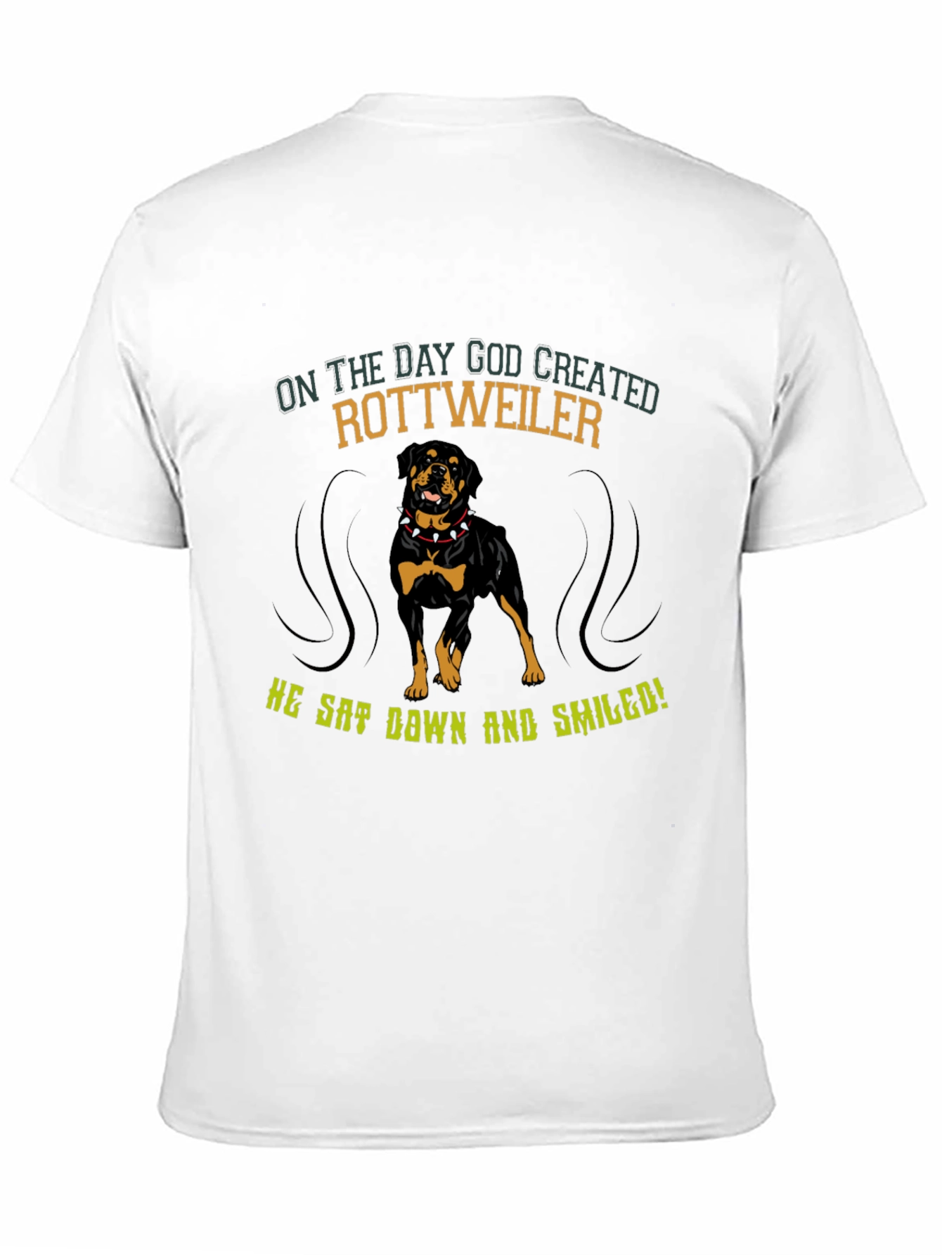 Rottweiler Dog Graphic T-Shirt - Mens Black Tee