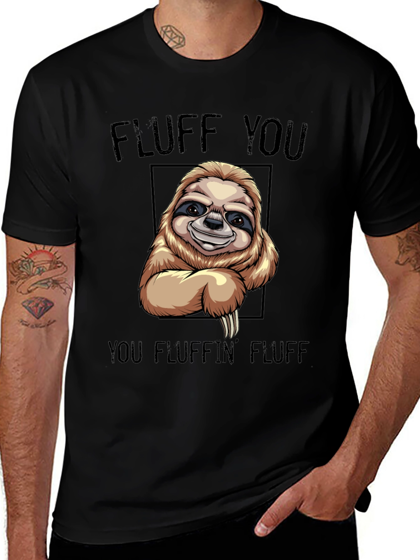 Funny Sloth T-Shirt - Fluff You You Fluffin Fluff