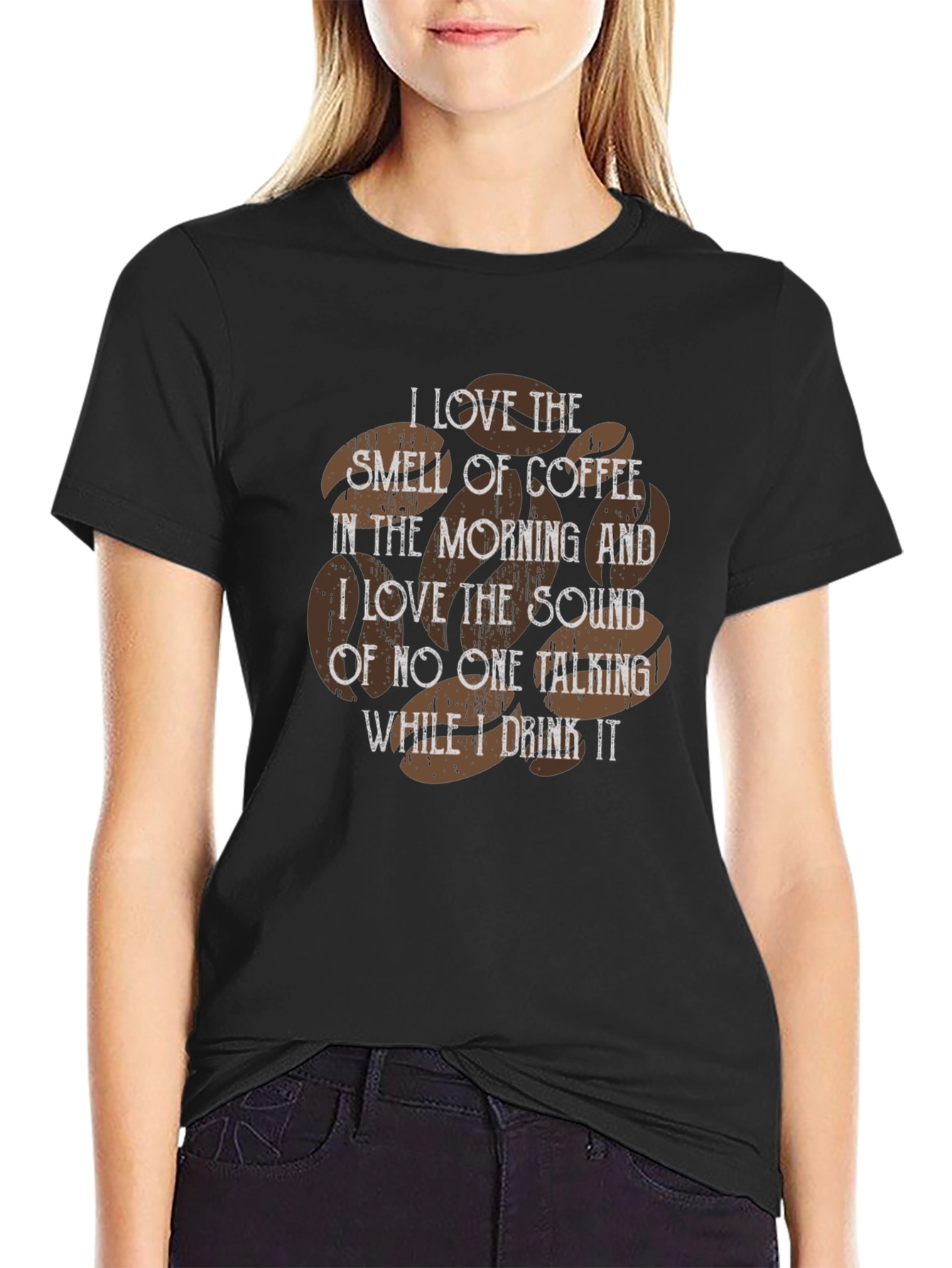 Coffee Lovers T-Shirt: Morning Smell Silent Sip