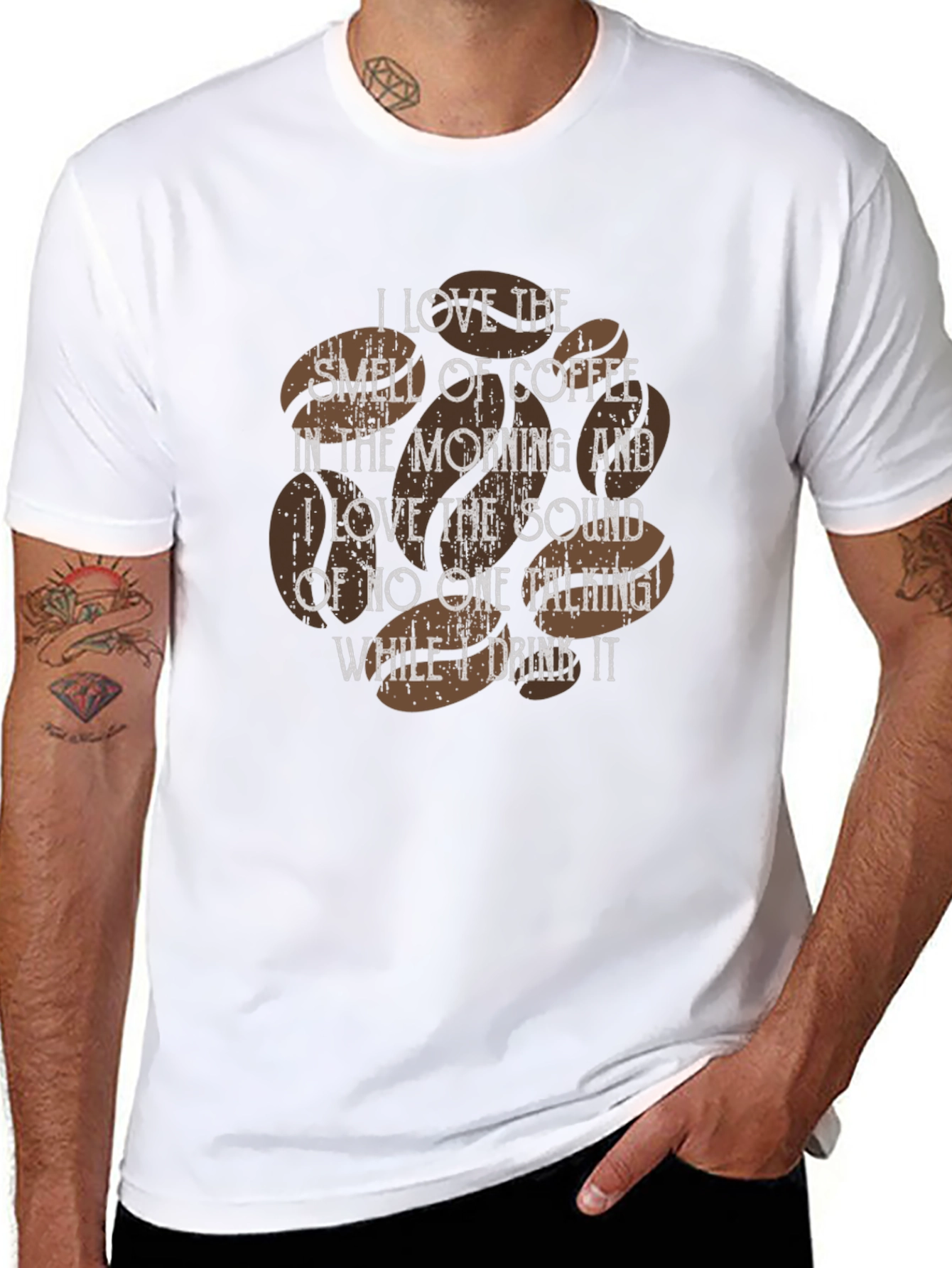 Coffee Lovers T-Shirt: Morning Smell Silent Sip
