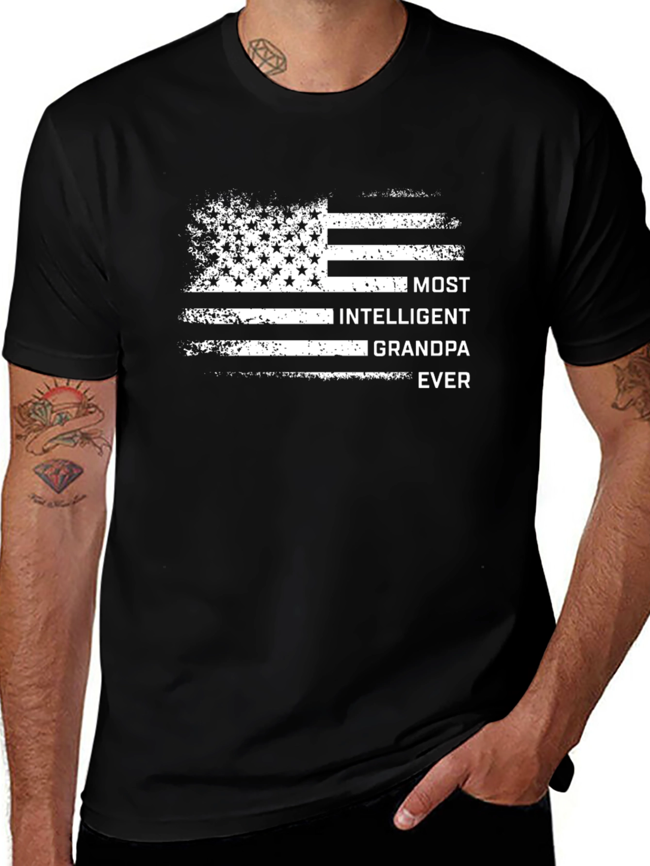 Most Intelligent Grandpa Ever Patriotic T-Shirt