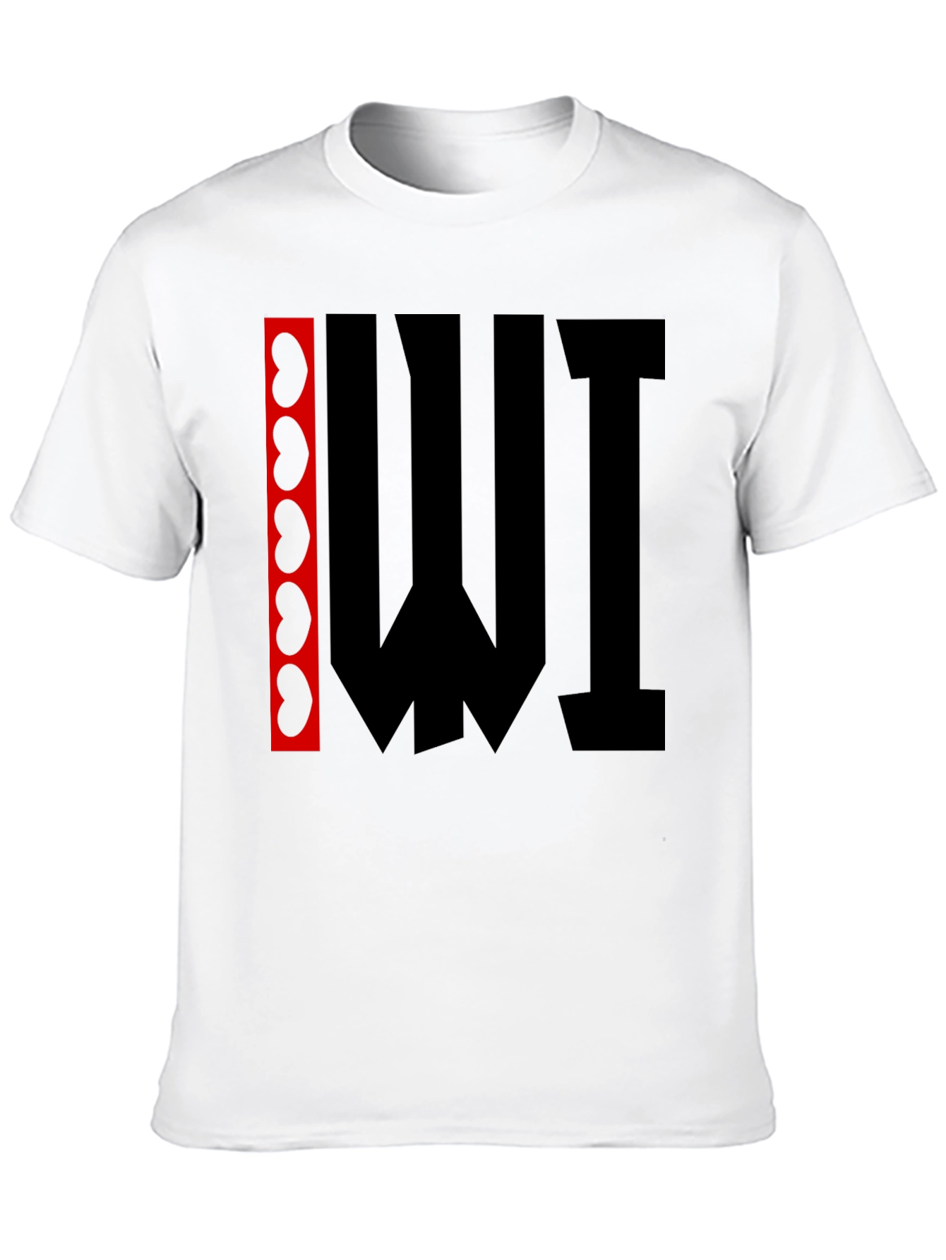 Abstract Graphic Print T-Shirt - Black
