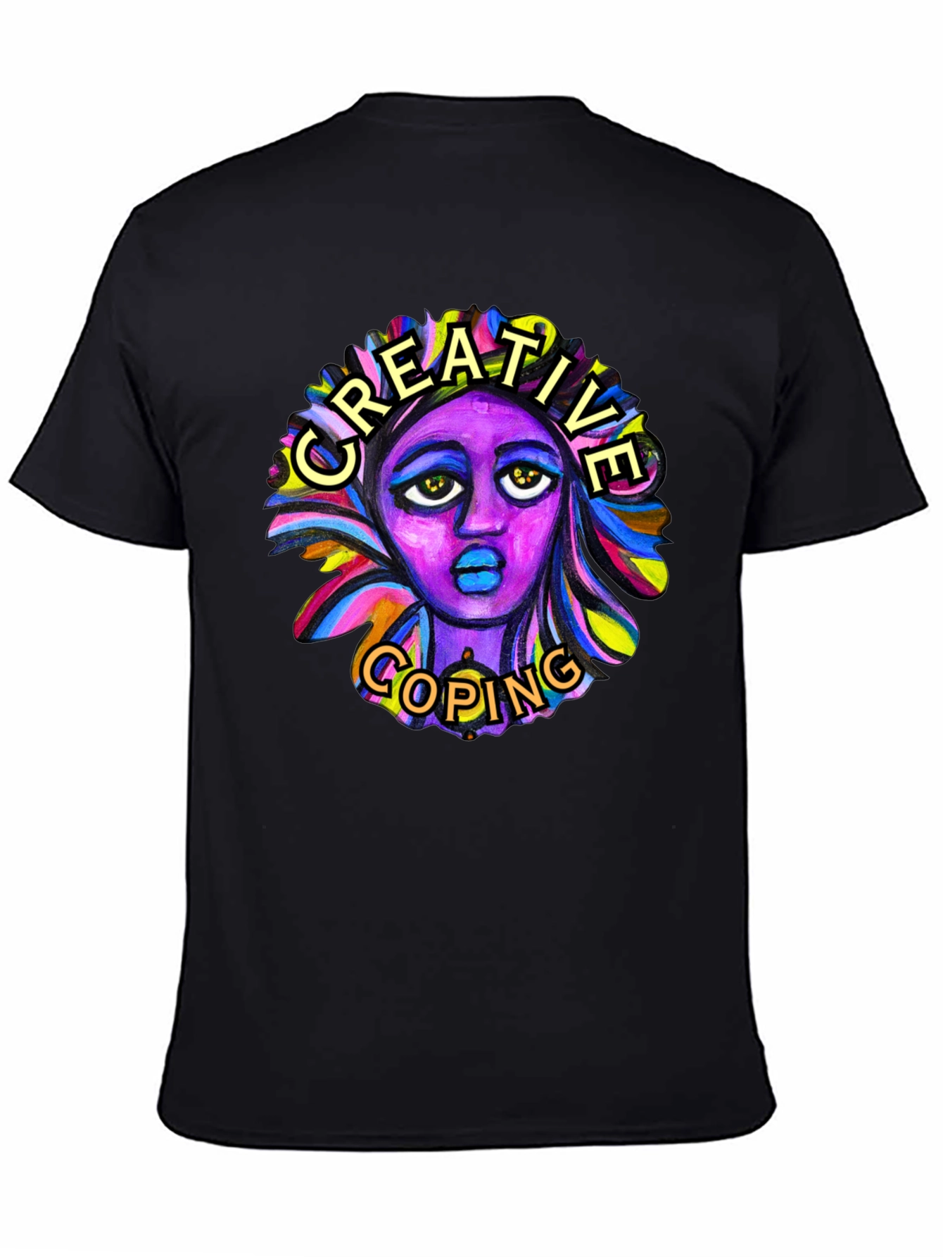 Creative Coping Graphic Tee - Black Unisex