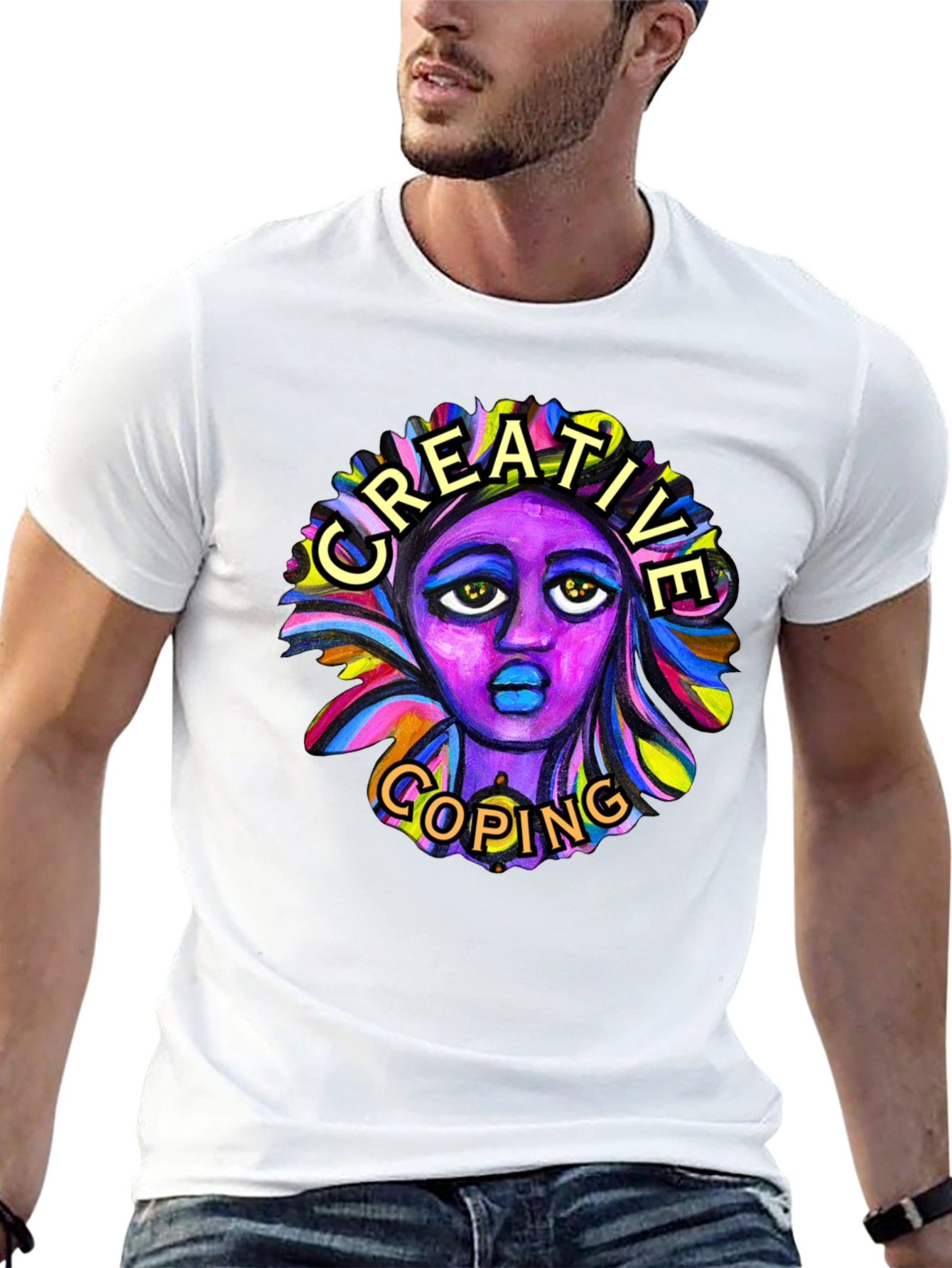 Creative Coping Graphic Tee - Black Unisex