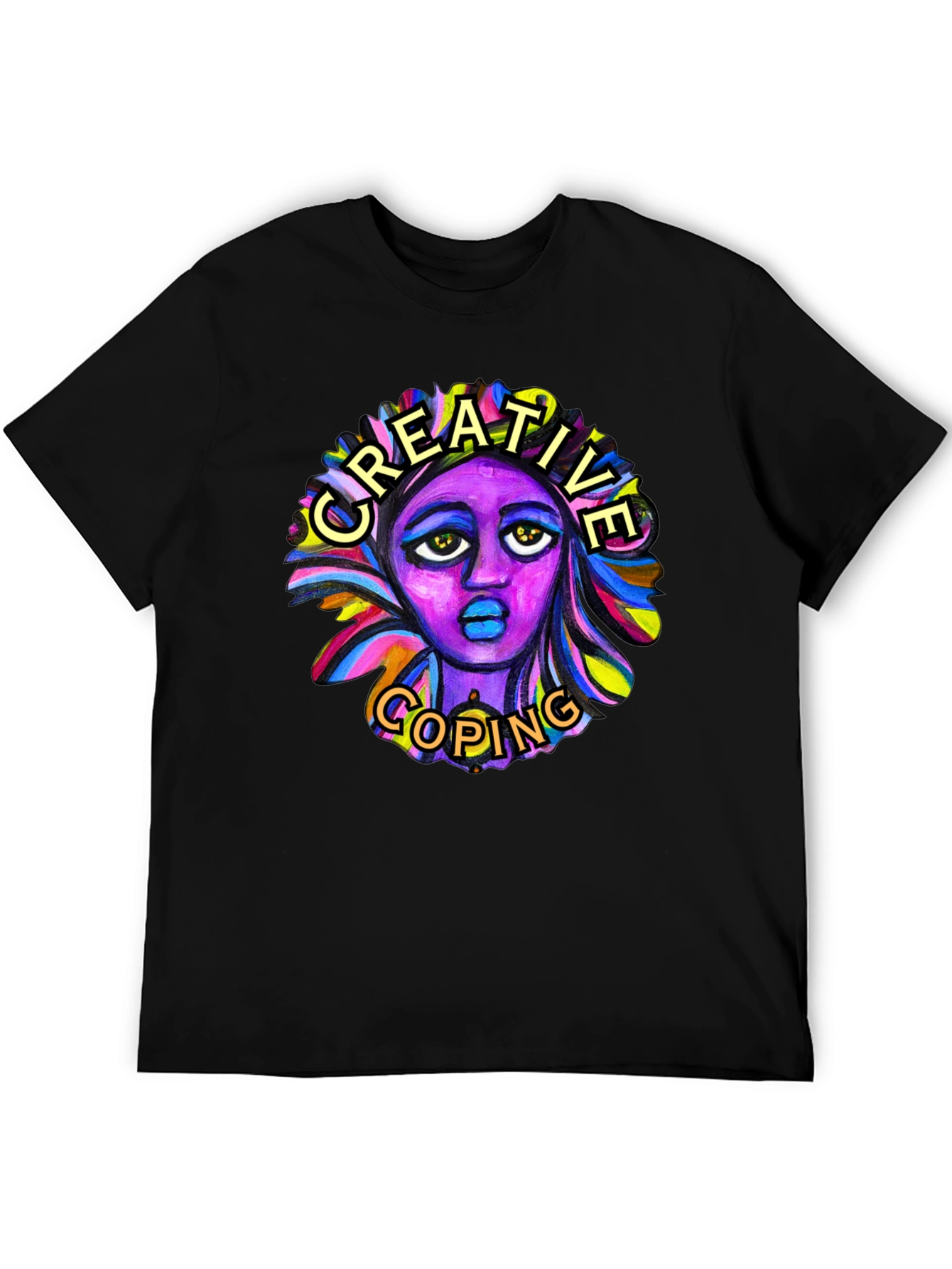 Creative Coping Graphic Tee - Black Unisex