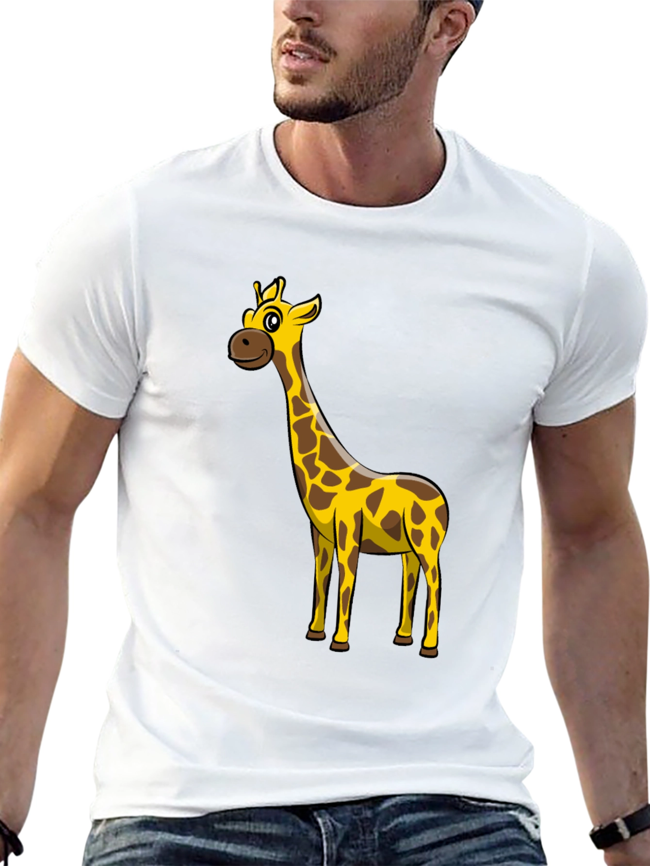 Giraffe Graphic Black T-Shirt