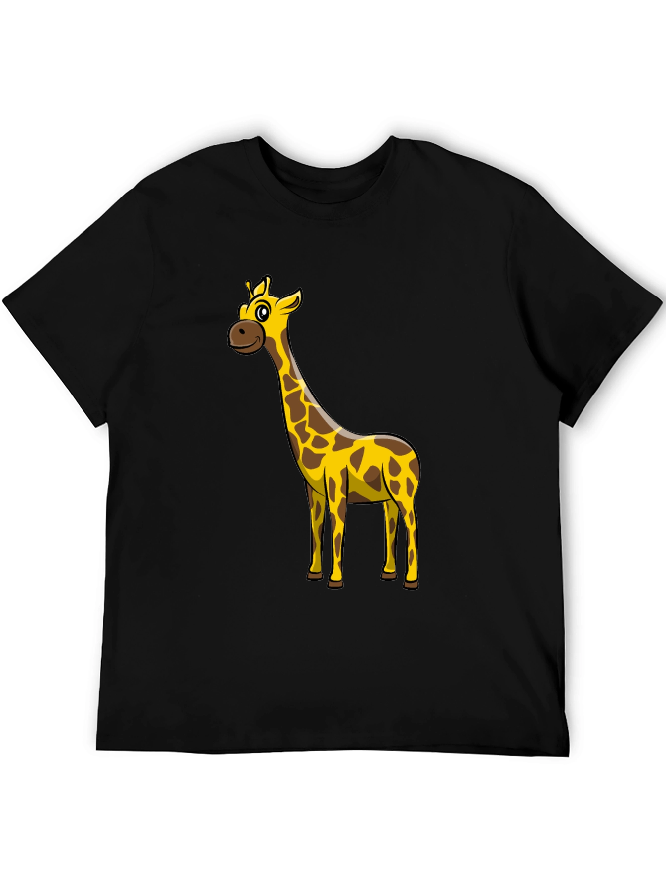 Giraffe Graphic Black T-Shirt