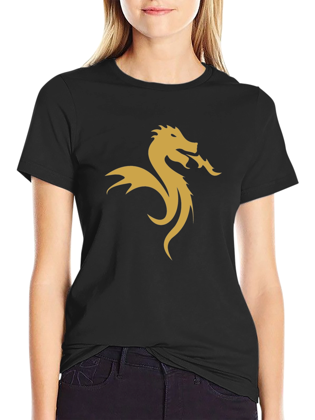 Dragon Graphic Tee - Black Stylish Design