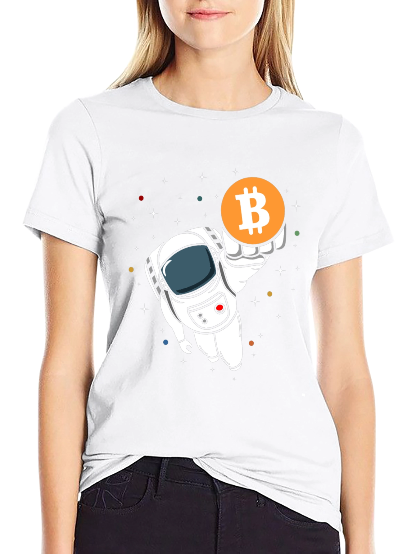 Bitcoin Astronaut Graphic T-Shirt - Crypto Currency Tee