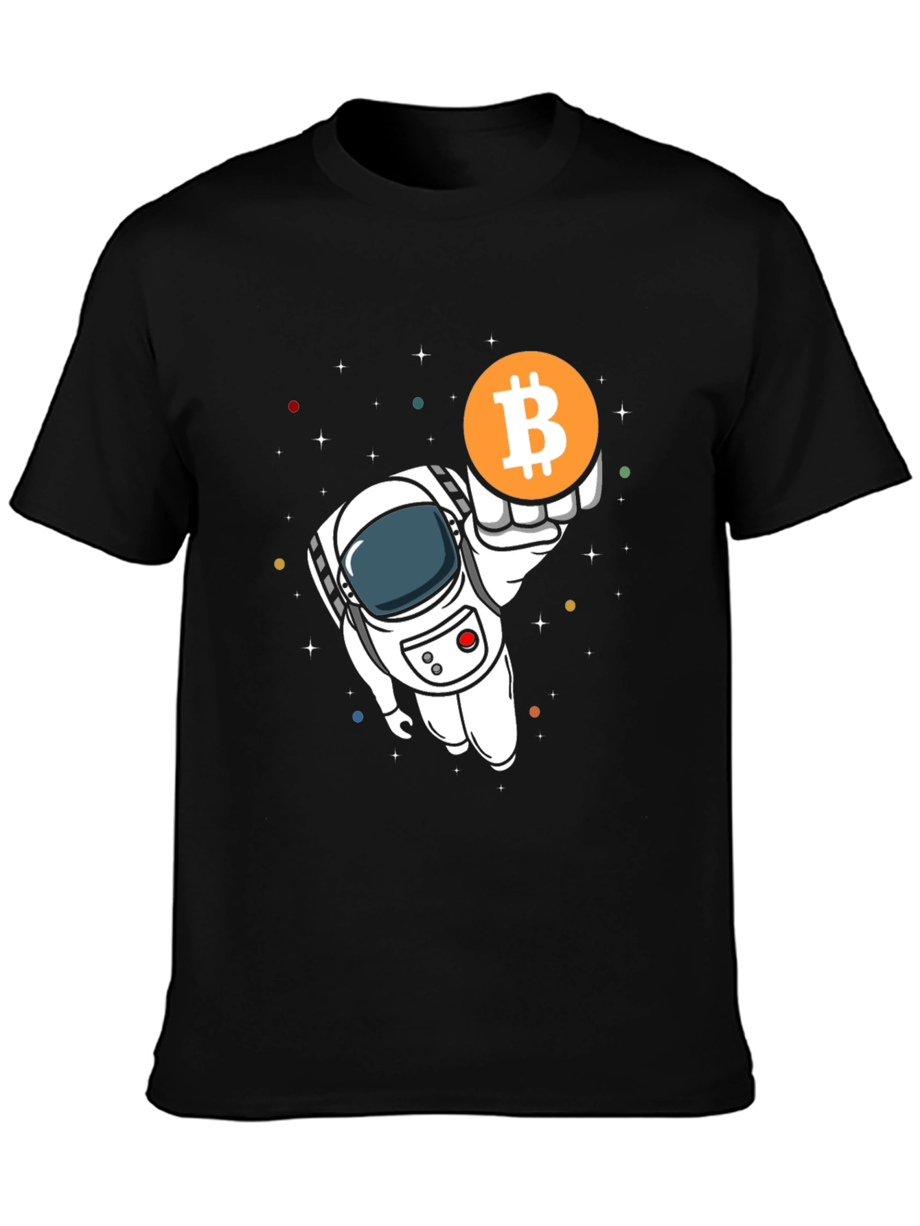Bitcoin Astronaut Graphic T-Shirt - Crypto Currency Tee