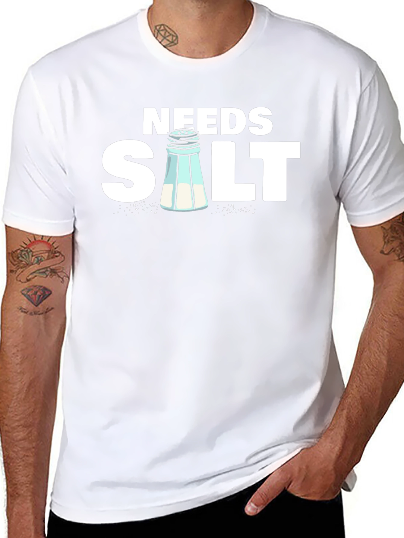 Needs Salt Funny Graphic T-Shirt