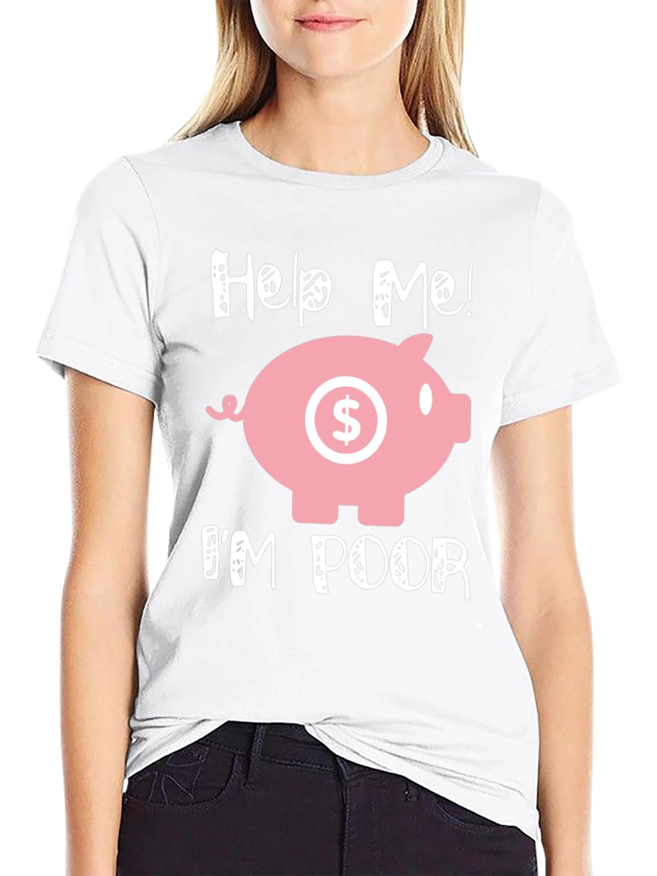Help Me! Im Poor Piggy Bank Graphic Tee
