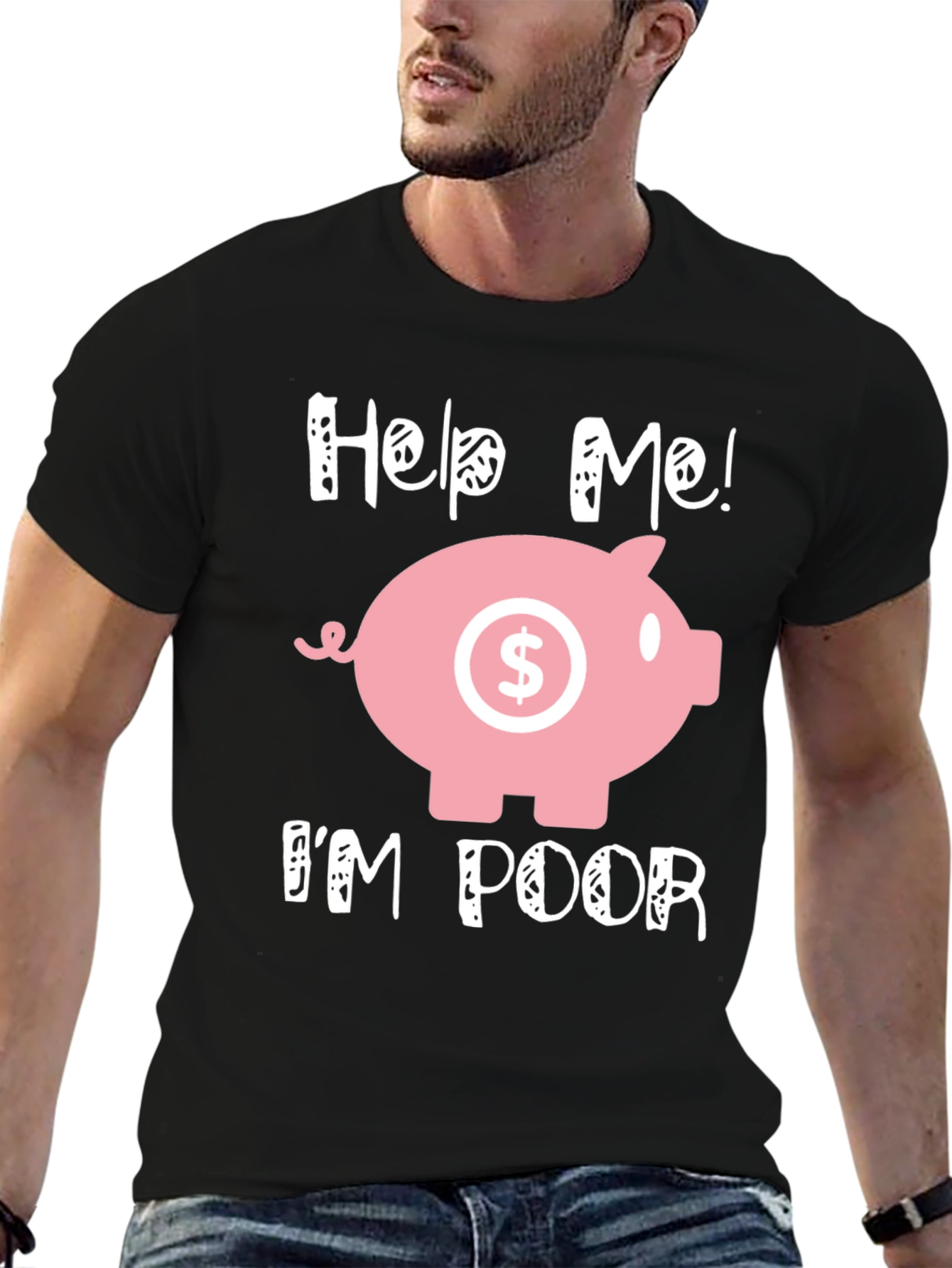 Help Me! Im Poor Piggy Bank Graphic Tee