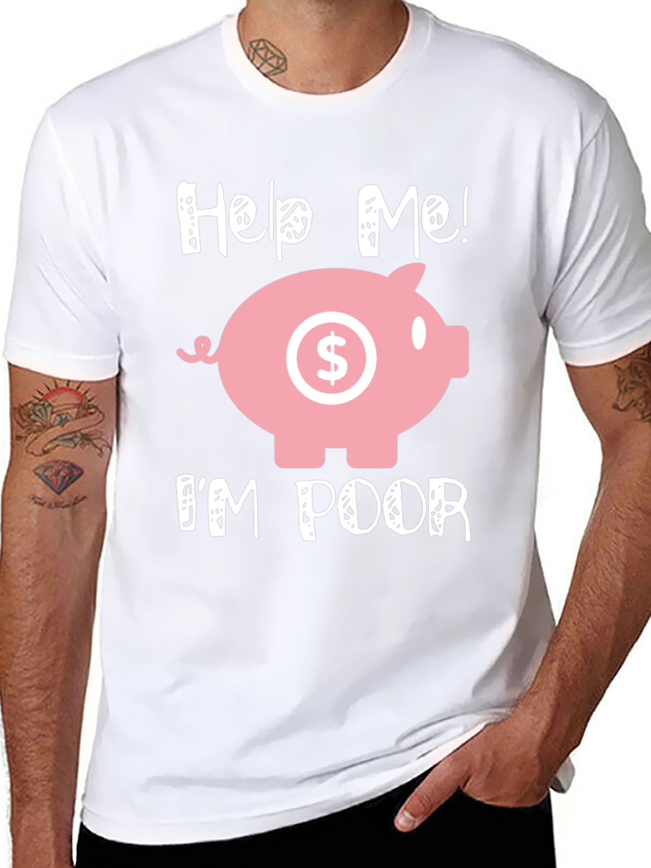 Help Me! Im Poor Piggy Bank Graphic Tee