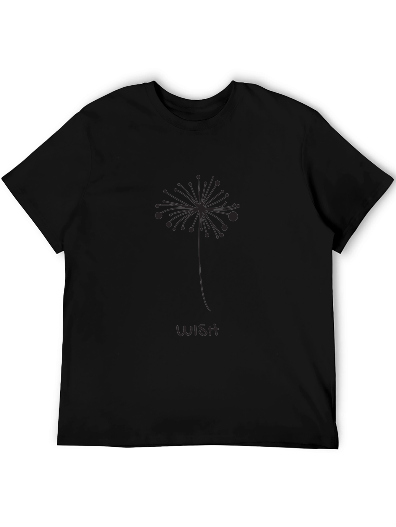 Wish Dandelion Black T-Shirt