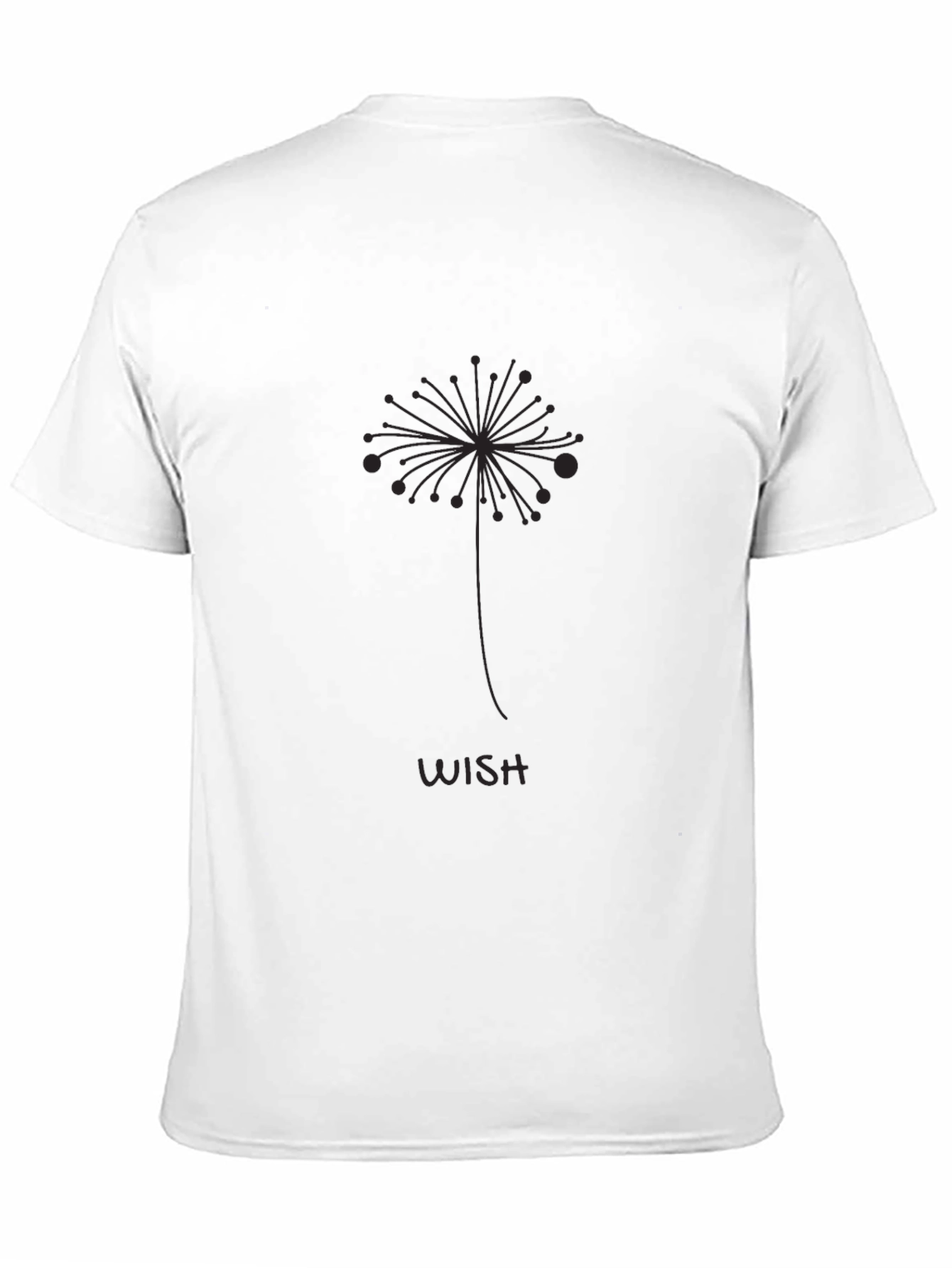 Wish Dandelion Black T-Shirt