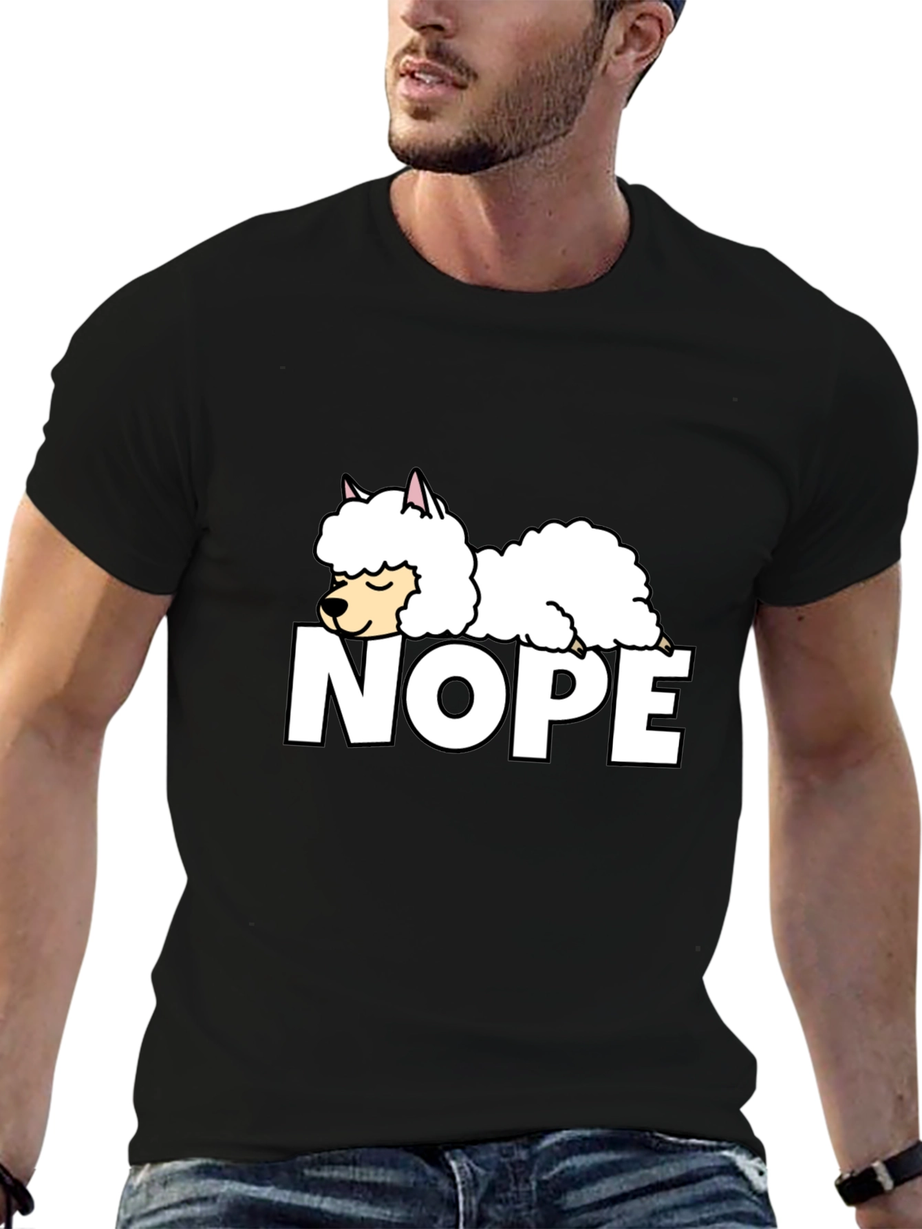 Nope Alpaca Graphic T-Shirt - Relaxed Fit